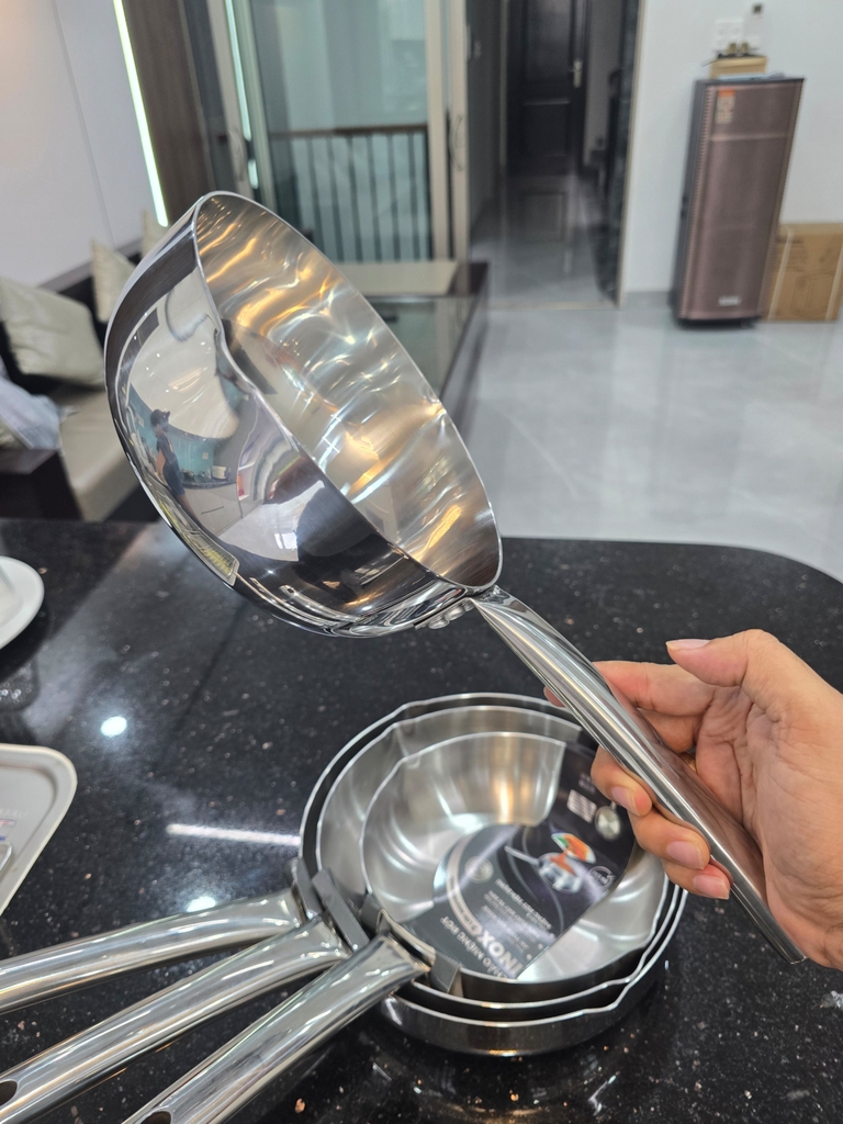 Chảo sâu inox 3 lớp miệng rót 20cm Greencook GCP255-20IH (1tx6)