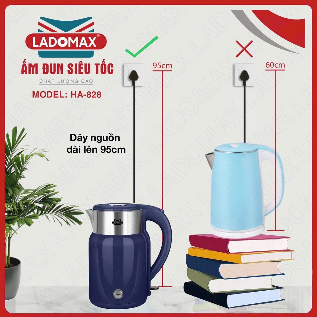 Ấm đun siêu tốc Ladomax Ha-828 (1tx16)