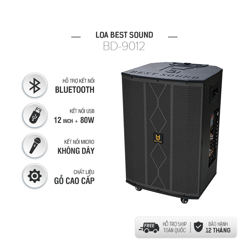 Loa kéo Bestsound D-9012, Bass 12 inch, 80W