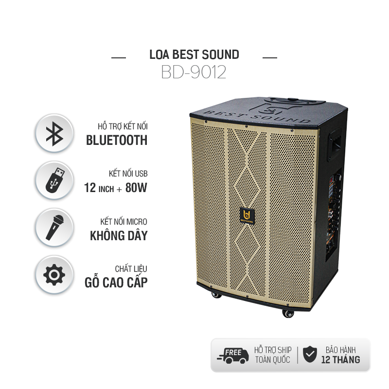 Loa kéo Bestsound D-9012, Bass 12 inch, 80W