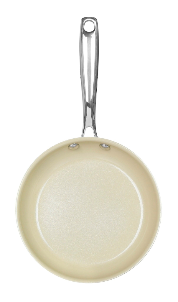 Chảo men gốm inox 3 lớp nguyên khối 24cm Greencook GCP235-24IH (1tx6)