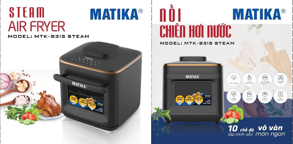 Nồi chiên hơi nước 15L Matika MTK-9315