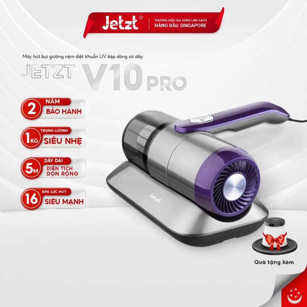Máy Hút Bụi Giường Nệm Diệt Khuẩn UV Jetzt V10 Pro