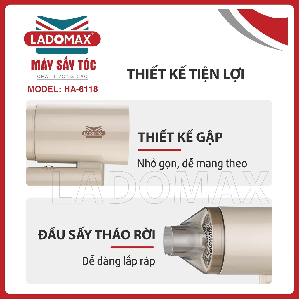 Máy sấy tóc Ladomax Ha-6118 (1tx32)