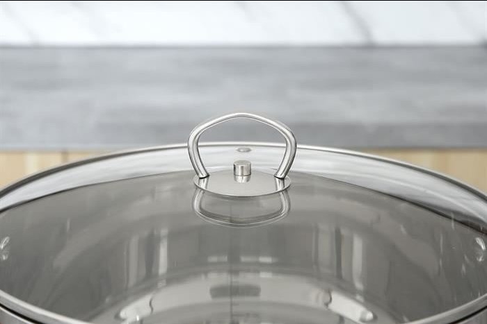 Nồi luộc gà inox 5 đáy nắp kính 28cm Greencook GCS243-28IH (1tx4)