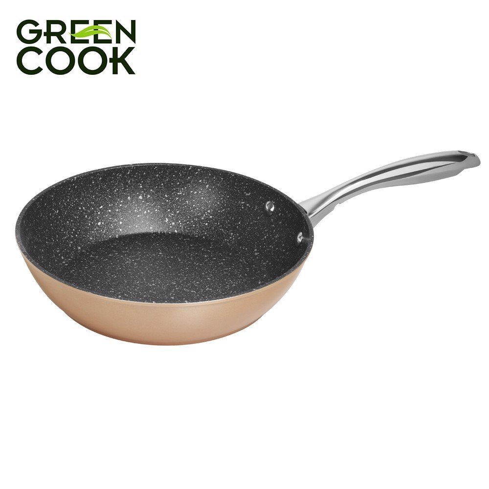 Chảo chống dính vân đá hoa cương Greencook GCP08-20IH