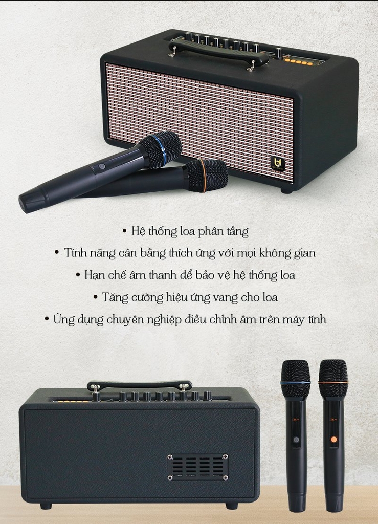 Loa kéo xách tay BestSound M5, Bass đôi 5inch, 80W