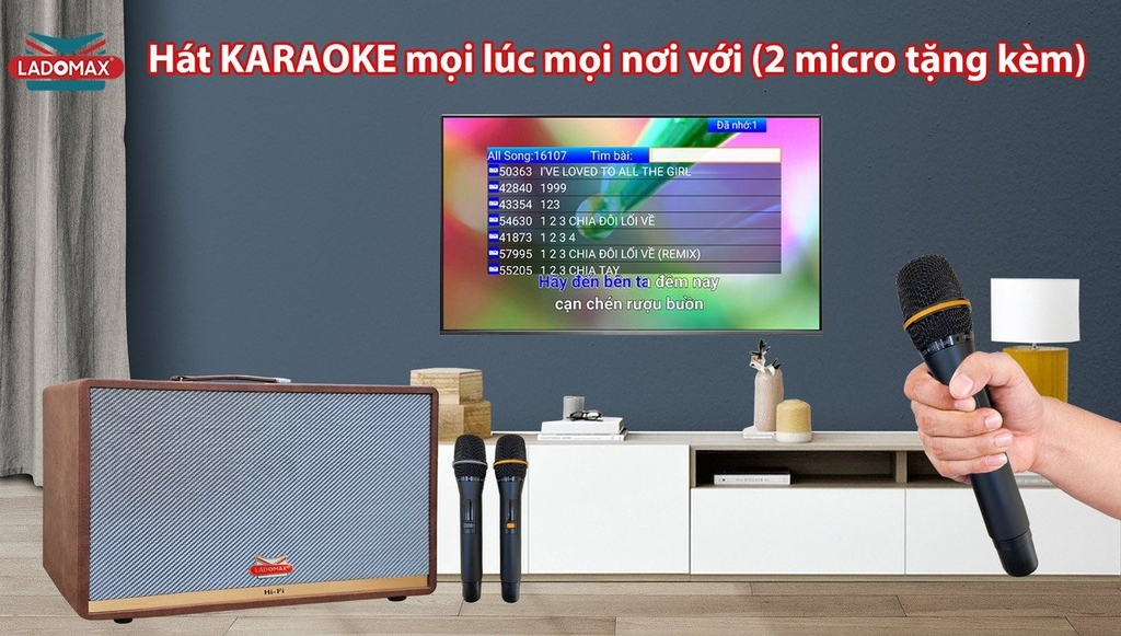 Loa xách Bass đôi 20cm Ladomax Ha-9220