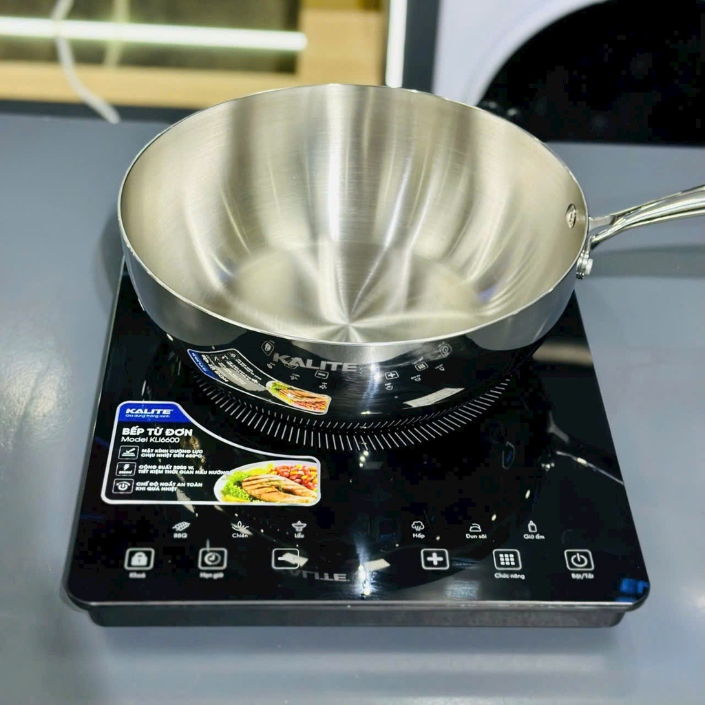 Chảo xào inox 3 lớp 26cm Kalite KWP2601