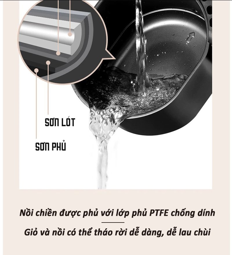 Nồi chiên không dầu 6.5L Tsuki VS-502A