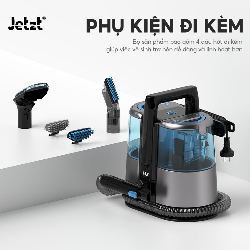 Máy giặt sofa cầm tay đa năng Jetzt G3, làm sạch toàn diện, lực hút 12.000PA
