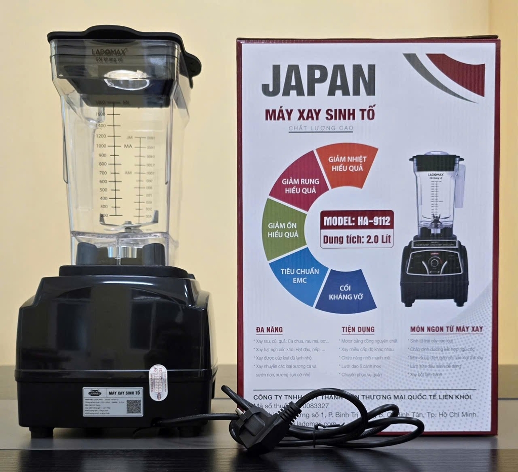 Máy xay sinh tố công nghiệp Ladomax Ha-9112 (1tx4)