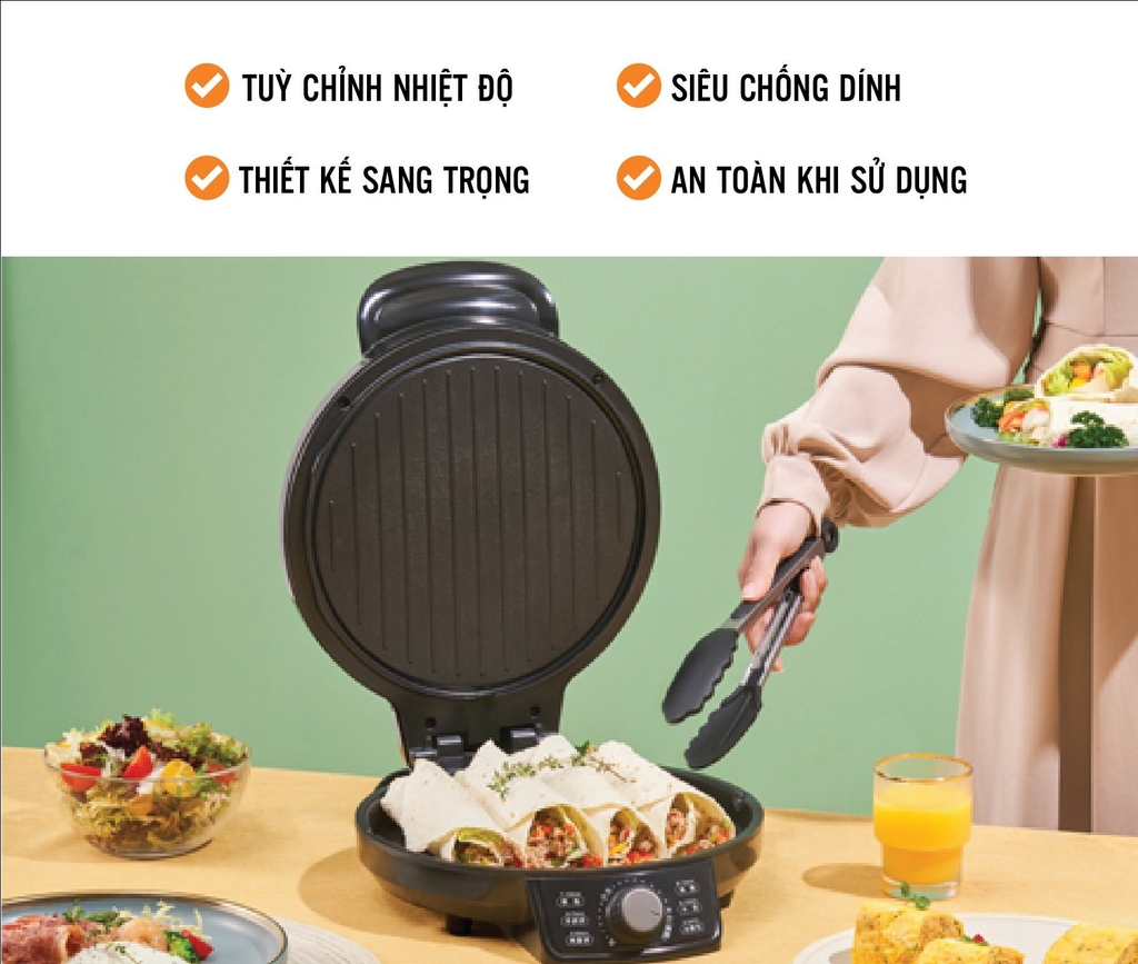 Chảo điện chiên nướng 2 mặt KCB KC-DP02