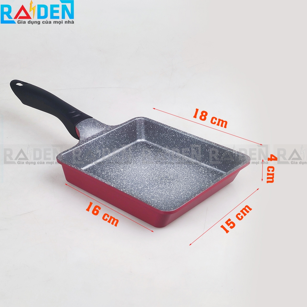 Chảo vuông đúc trứng 16x18cm đáy từ Greencook GCS01-1618