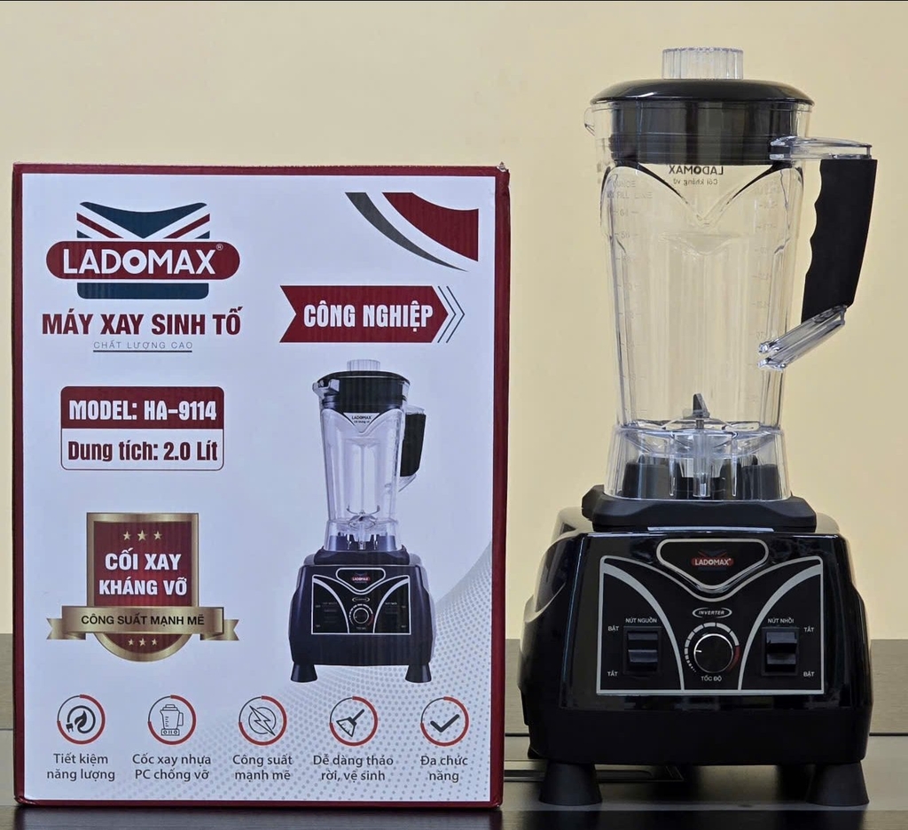 Máy xay sinh tố công nghiệp Ladomax Ha-9114 (1tx4)