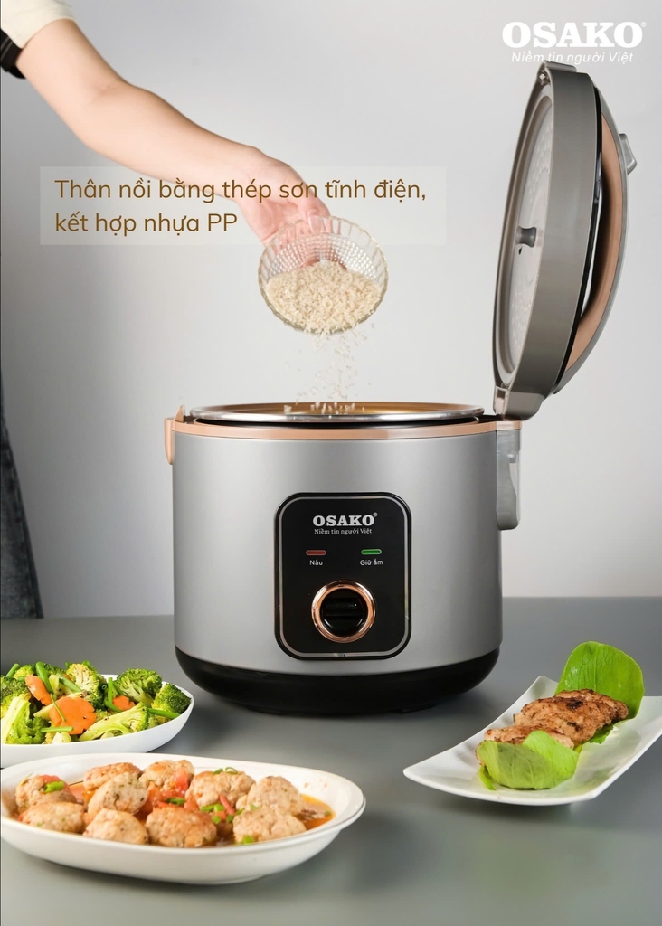 Nồi cơm điện 1.8L Osako OCD-218 (1tx4)