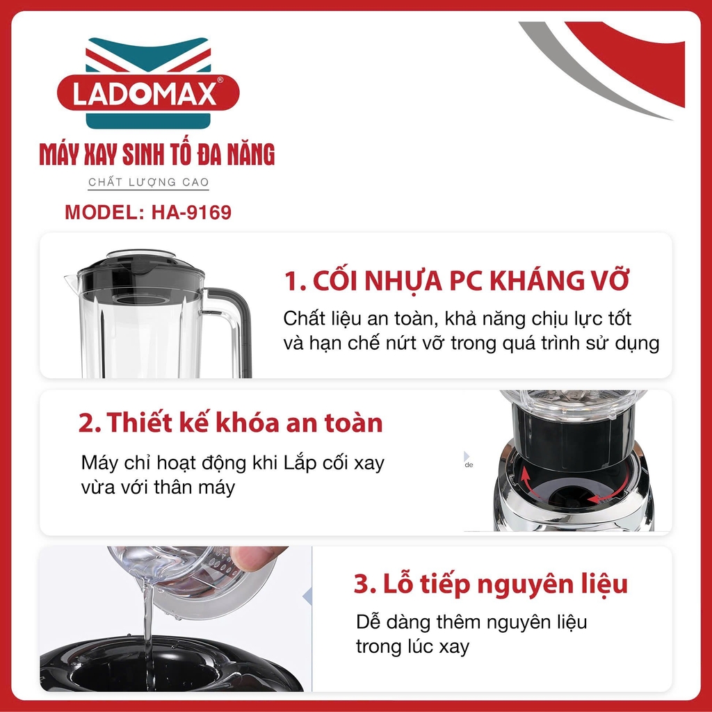 Máy xay sinh tố Ladomax HA-9169