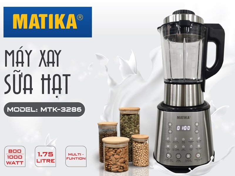 Máy xay nấu sữa hạt Matika MTK-3286