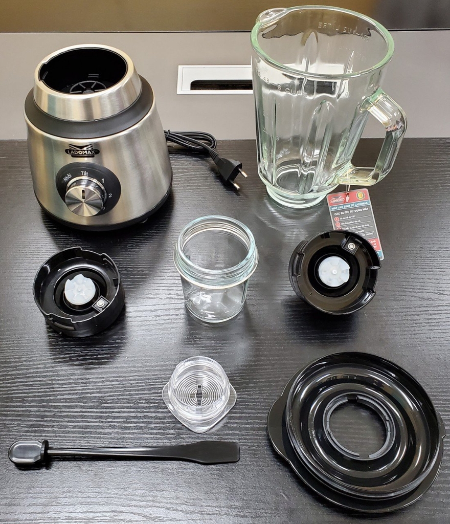 Máy xay sinh tố 2 cối thủy tinh Ladomax Ha-9168-2 (1tx6)