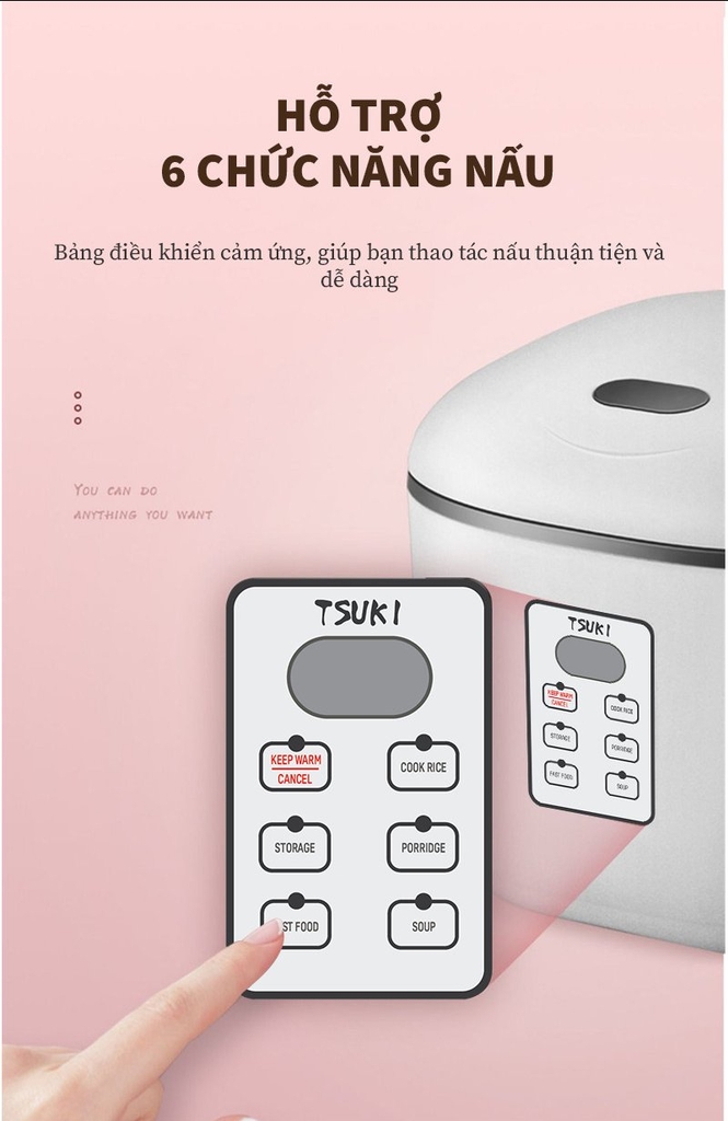 Nồi cơm điện tử 1.2L Tsuki TS-XH30 (1tx8)