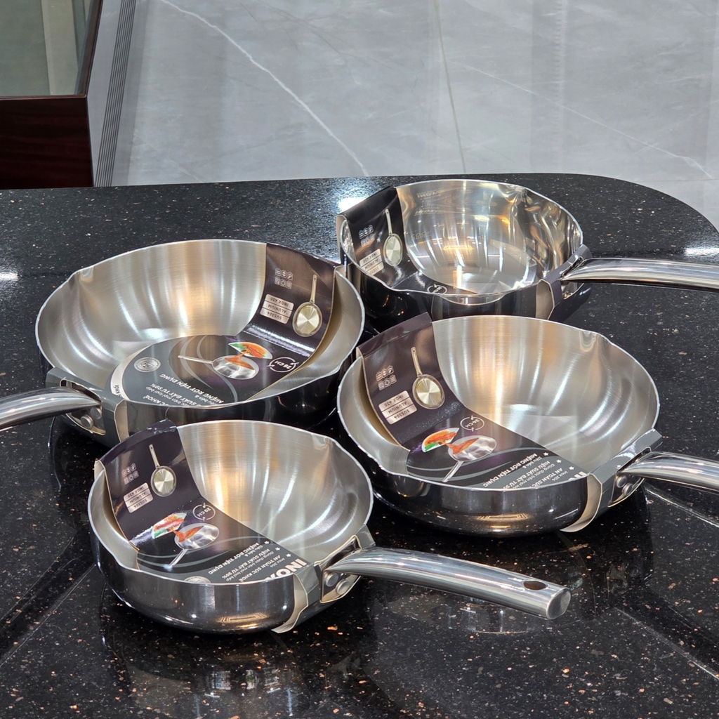 Chảo inox 3 lớp miệng rót 20cm Greencook GCP254-20IH (1tx6)