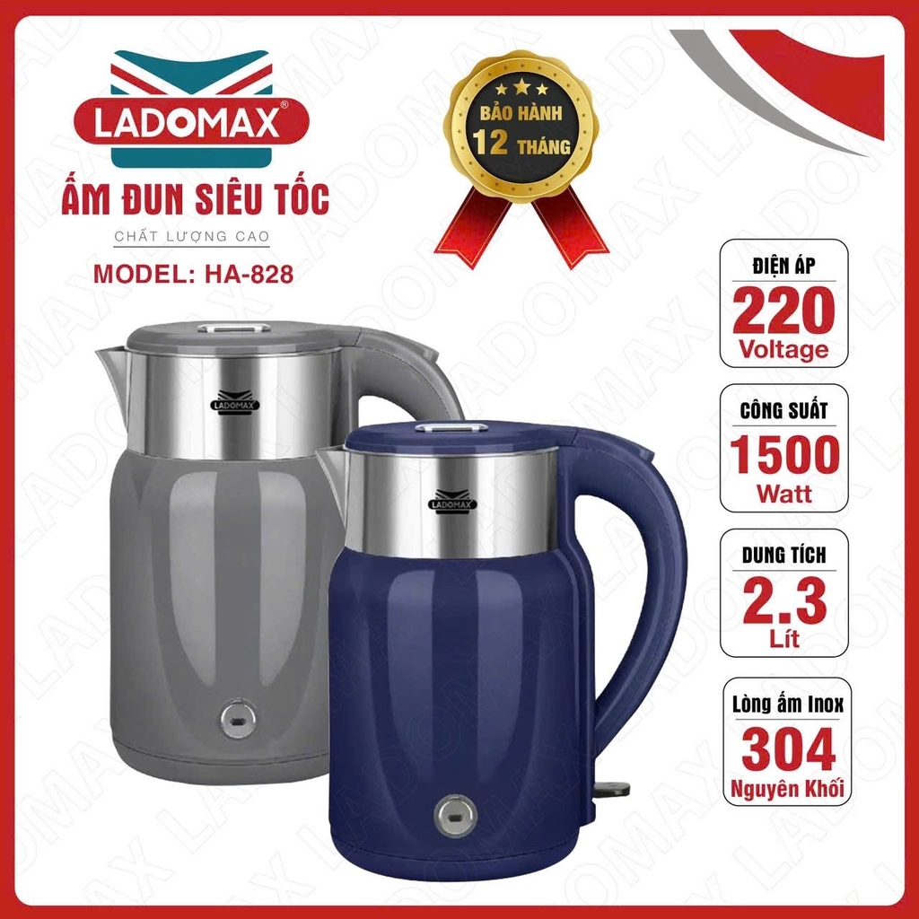 Ấm đun siêu tốc Ladomax Ha-828 (1tx16)