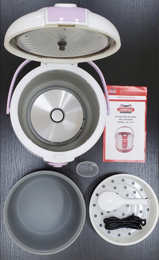 Nồi cơm điện nắp gài 1.8L Ladomax Ha-7318 (1tx4)
