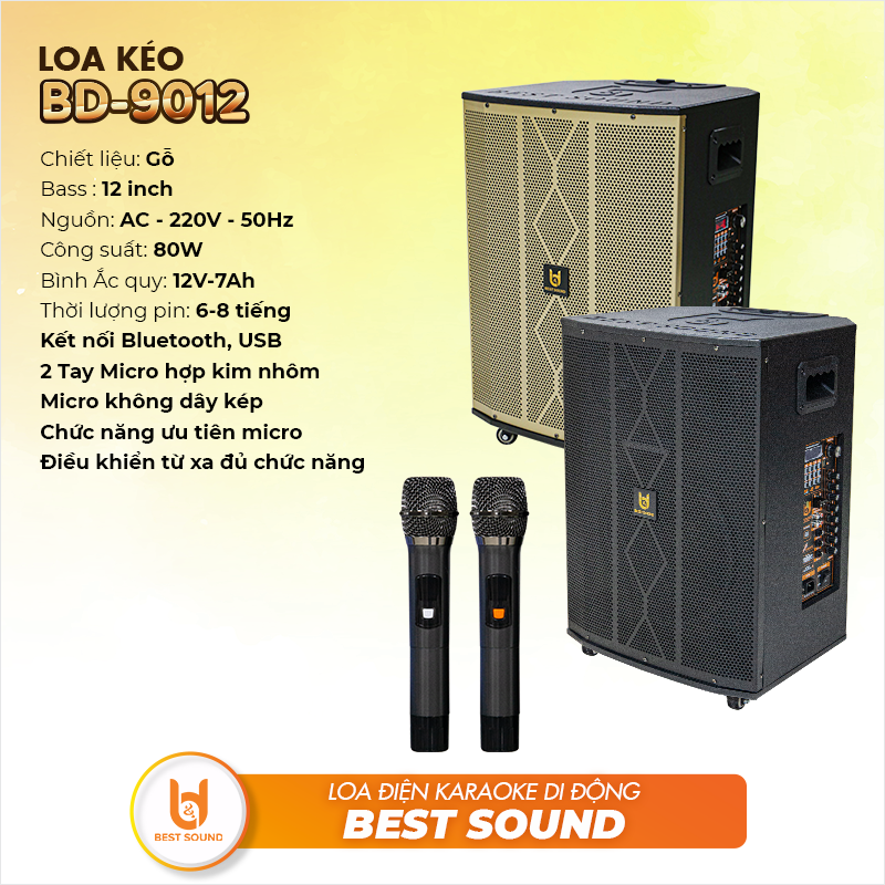 Loa kéo Bestsound D-9012, Bass 12 inch, 80W