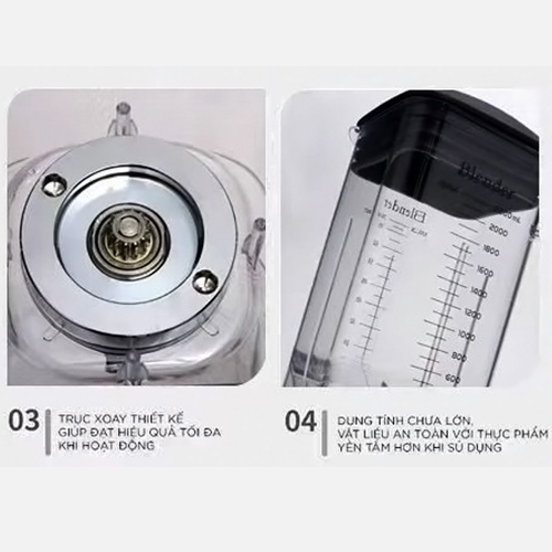 Máy sinh tố công nghiệp 2000w Osako OS-2023 (1tx4)