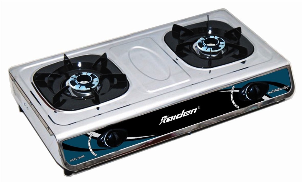 Bếp Gas đôi toàn thân Inox Raiden RDB-360