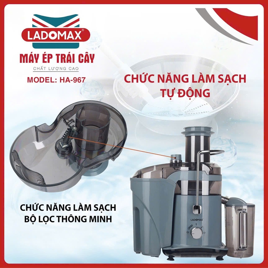 Máy ép trái cây 1180w Ladomax Ha-967-2 (kèm lưới) (1tx4)
