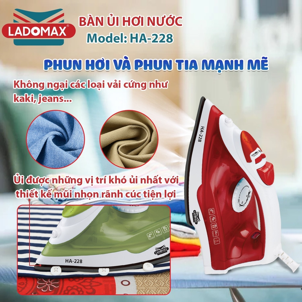 Bàn ủi hơi nước Ladomax Ha-228 (1tx24)