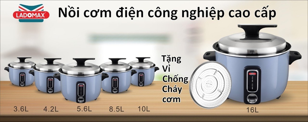 Nồi cơm điện nắp rời 8.5L Ladomax Ha-7185