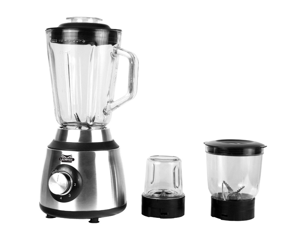 Máy xay sinh tố 3 cối thủy tinh Ladomax Ha-9168-3 (1tx6)