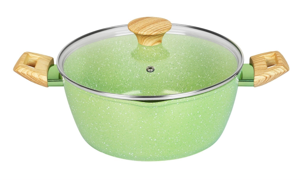 Nồi men đá miệng rót 24cm Greencook GCS231-24IH (1tx6)