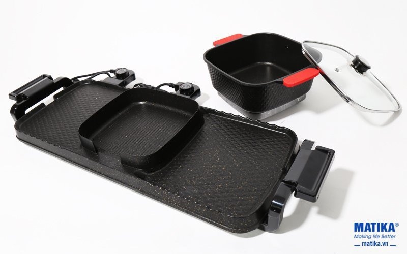 Bếp nướng lẩu đa năng Matika MTK-7826 (1tx4)