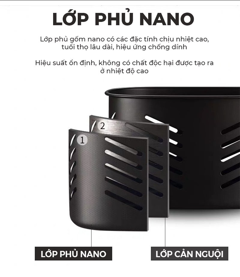 Nồi chiên không dầu 6.5L Tsuki VS-502A