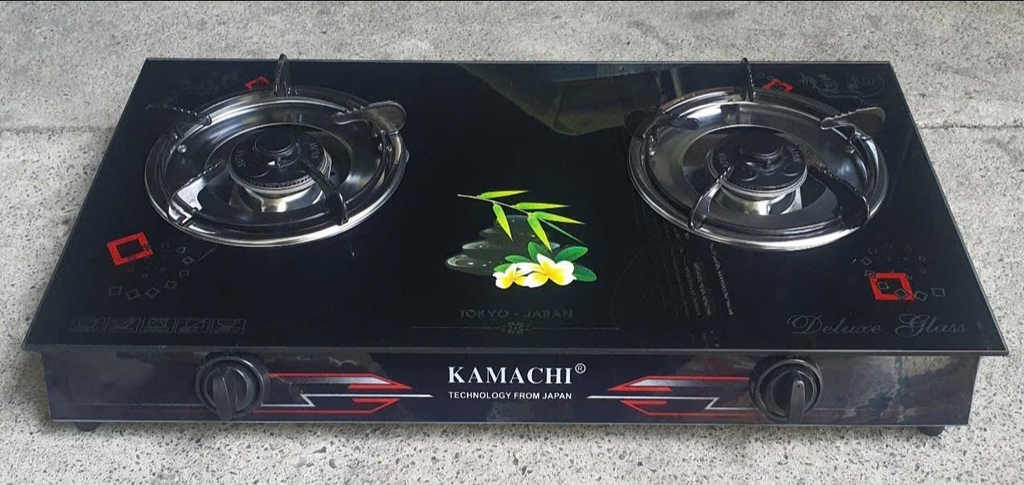 Bếp Ga Đôi Mặt Kiếng Sen Mol KAMACHI KM-212
