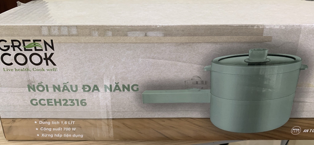 Nồi nấu đa năng Greencook GCEH2316 (1tx9)