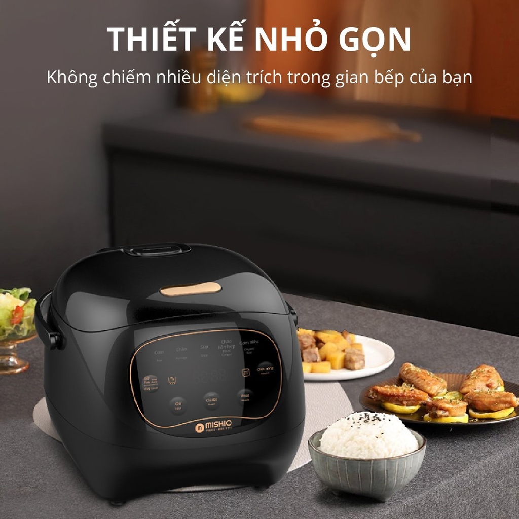 Nồi cơm điện sứ dưỡng sinh 0.8L Mishio MK365 (1tx4)