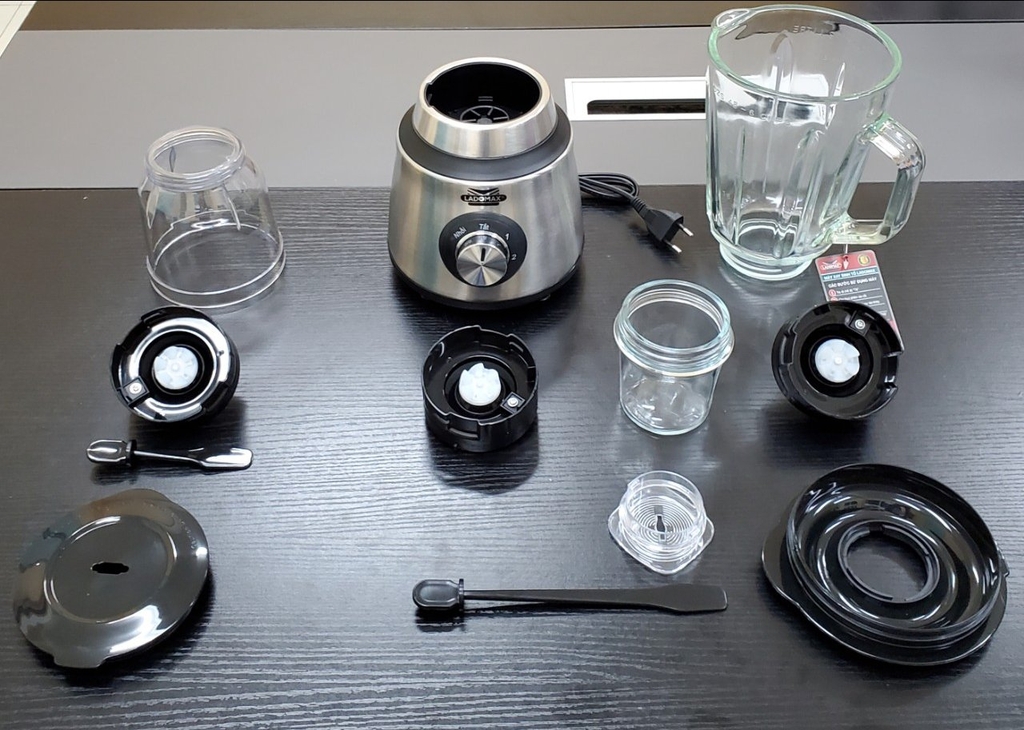 Máy xay sinh tố 3 cối thủy tinh Ladomax Ha-9168-3 (1tx6)