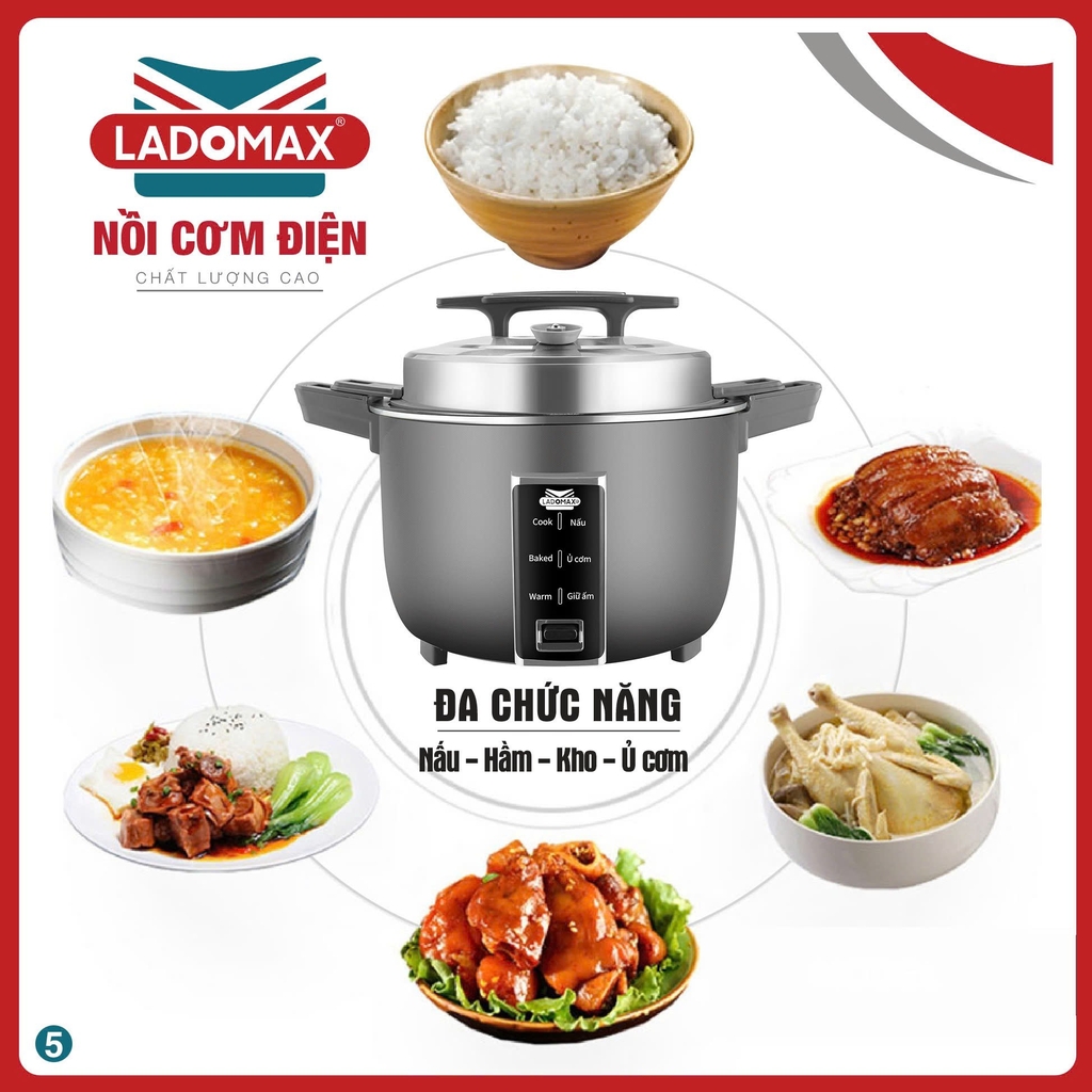 Nồi cơm điện công nghiệp 5.6L Ladomax Ha7356 (1tx1)