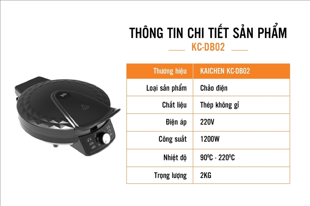 Chảo điện chiên nướng 2 mặt KCB KC-DP02