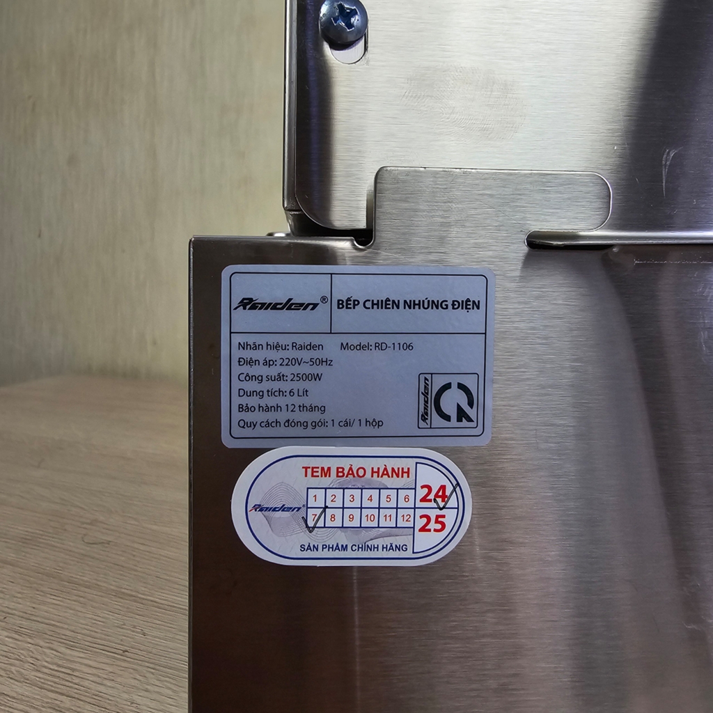 Bếp Chiên Nhúng Điện Đơn 6L Raiden RD-1106