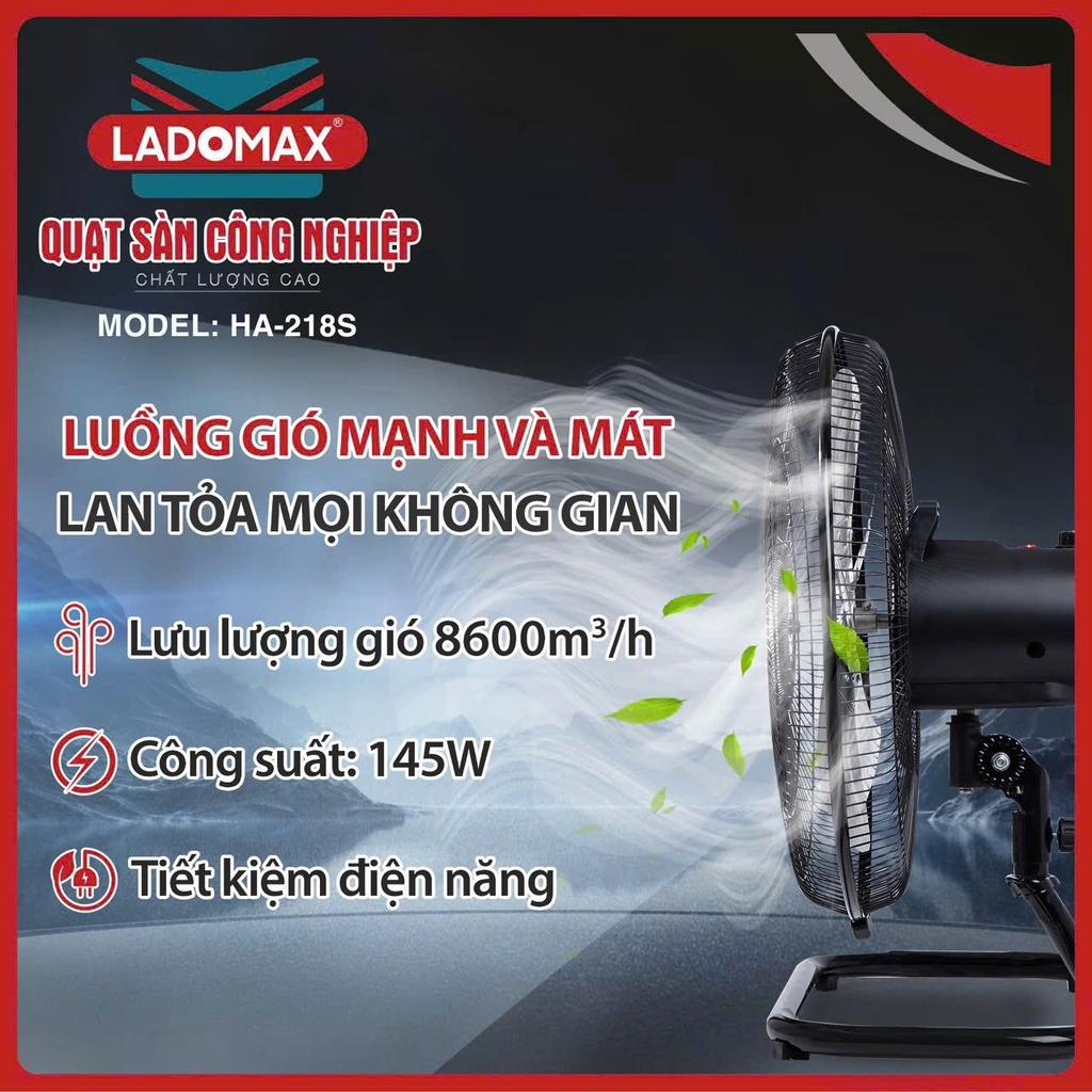 Quạt sàn công nghiệp Ladomax Ha-218S