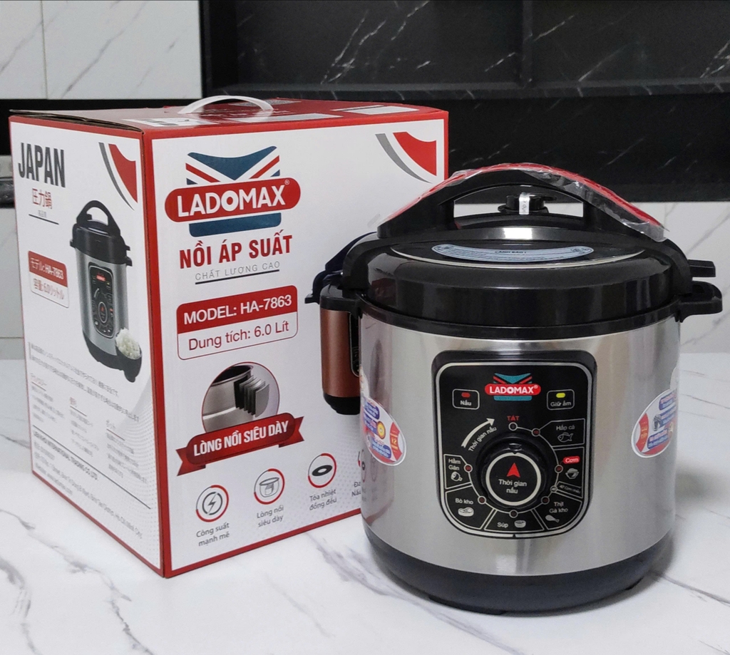Nồi áp suất 6.0L Ladomax Ha7863 (1tx4)