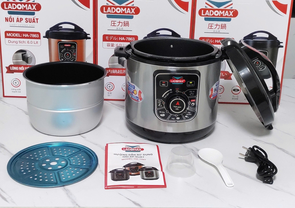 Nồi áp suất 6.0L Ladomax Ha7863 (1tx4)