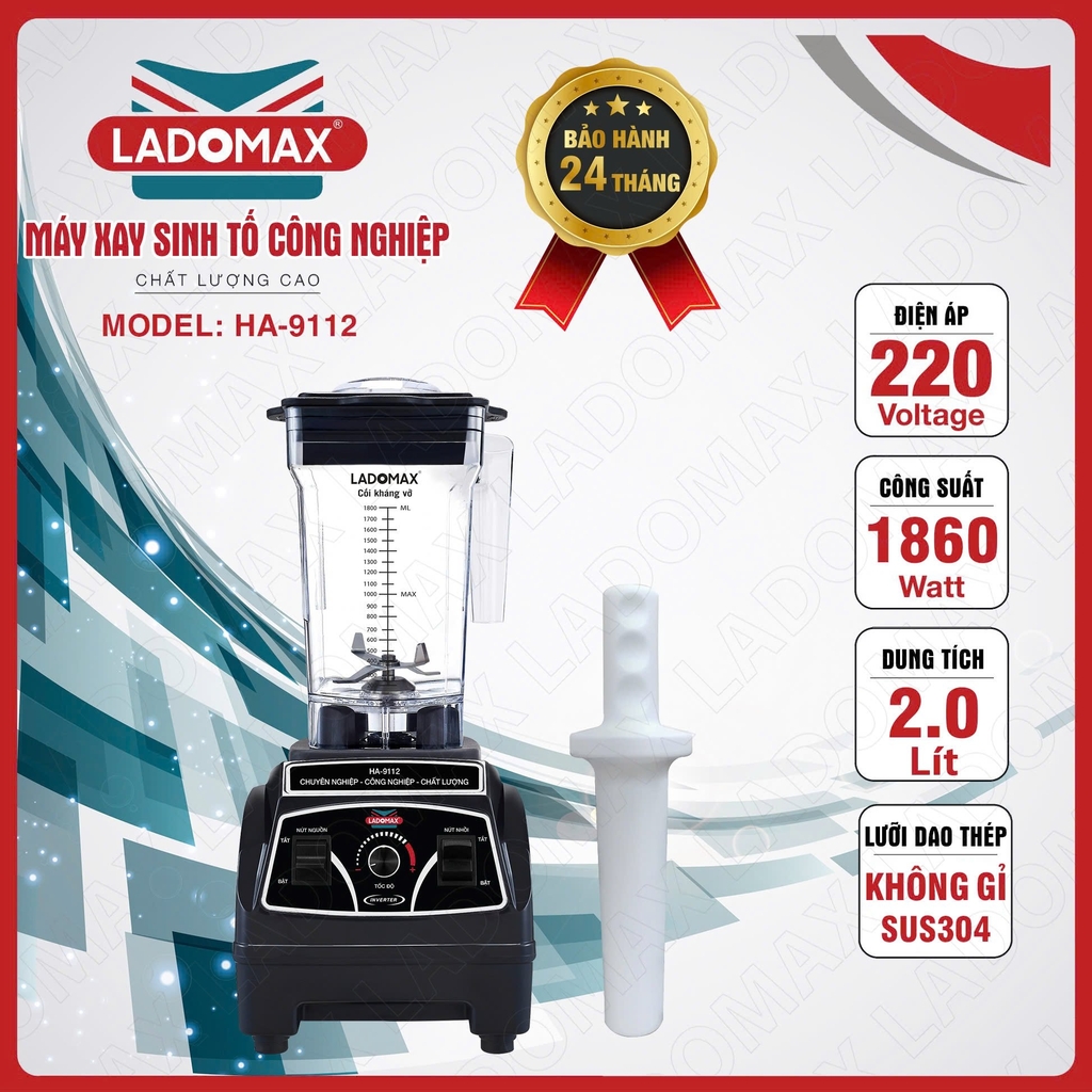 Máy xay sinh tố công nghiệp Ladomax Ha-9112 (1tx4)