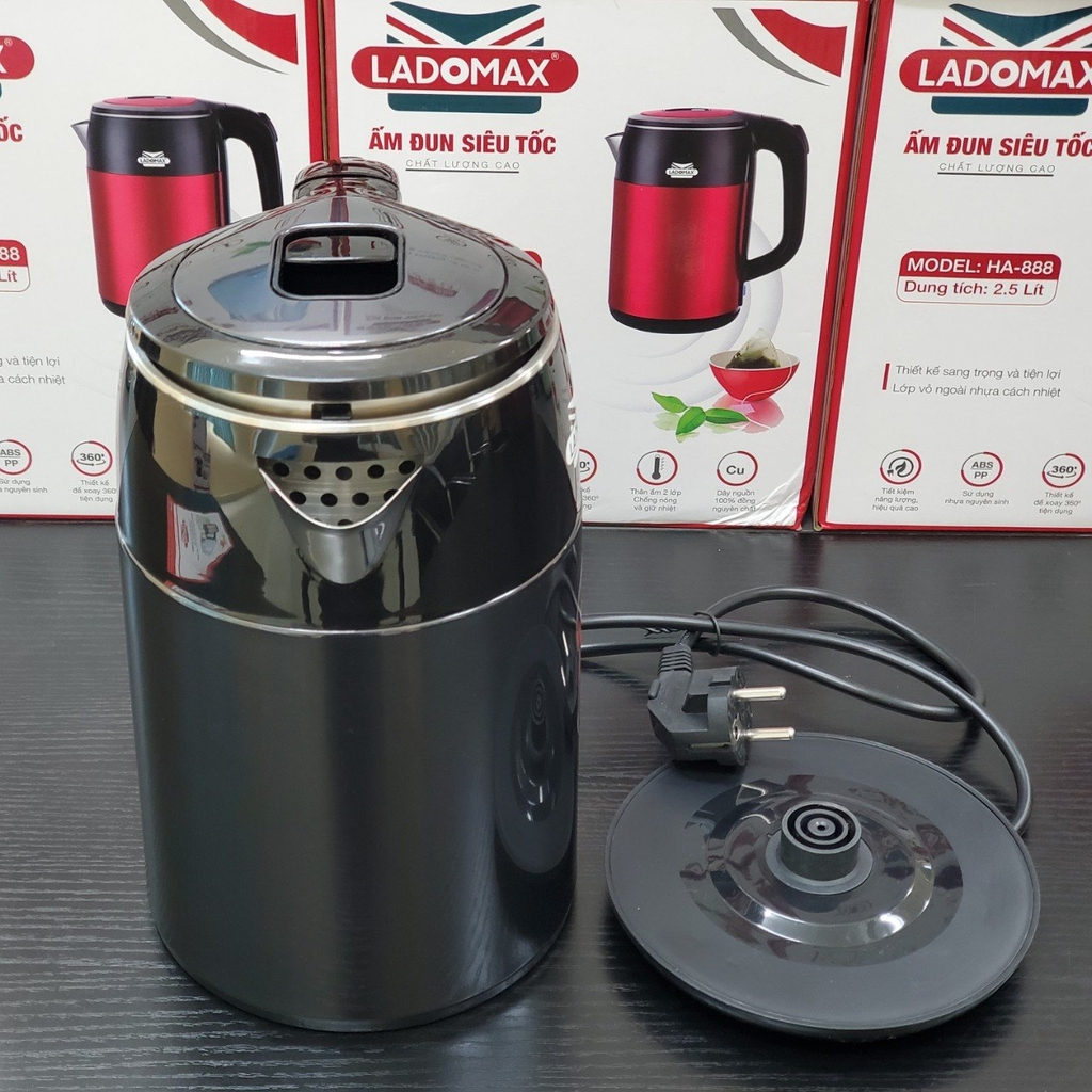 Ấm đun siêu tốc 2 lớp Ladomax Ha-888