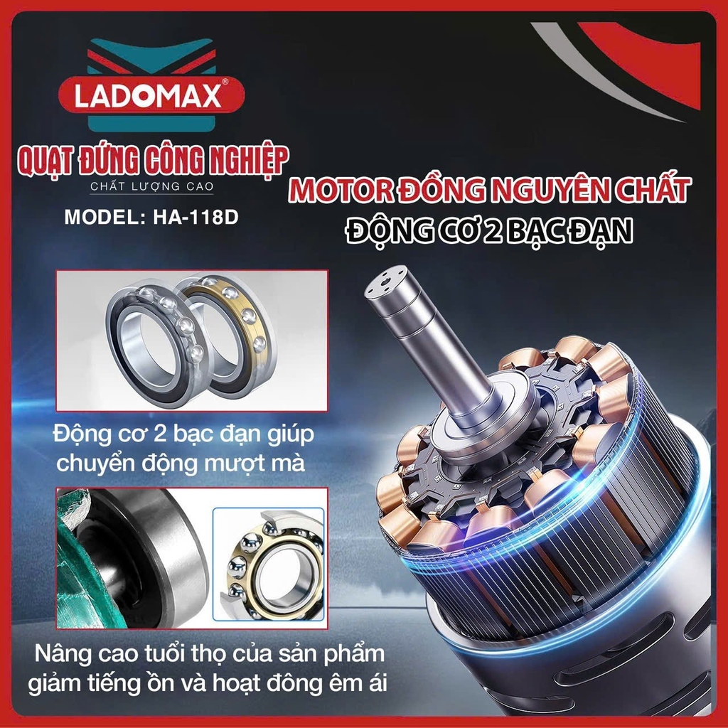 Quạt đứng công nghiệp Ladomax Ha-118D